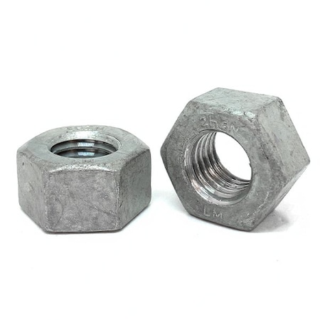 Boltsandnuts.Com Heavy Hex Nut, 1/2"-13, Grade 2H, Galvanized, 10 PK 50CNHH8G/2H-10